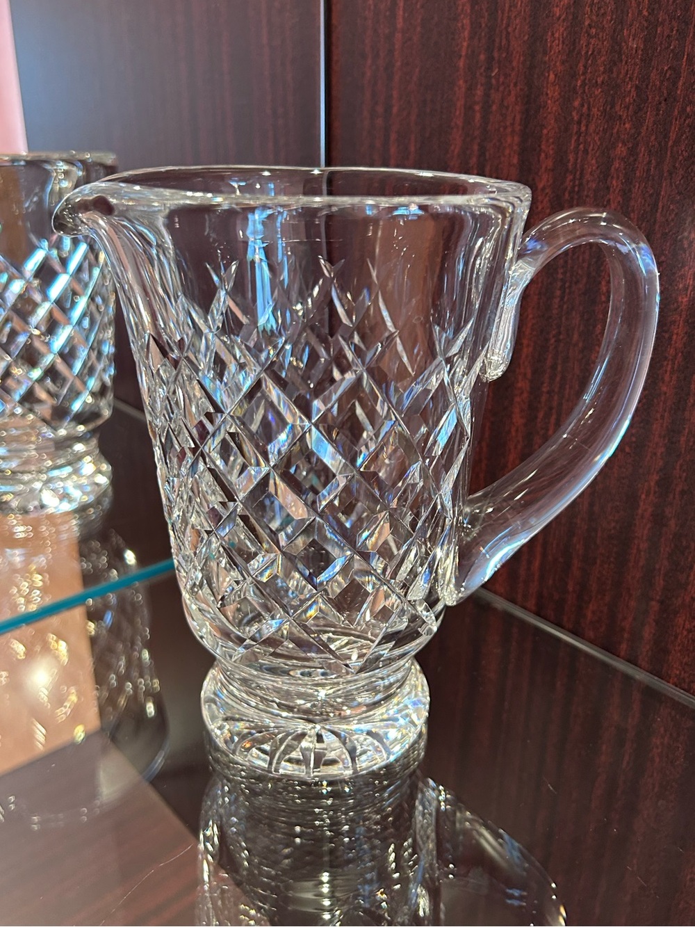 Crystal Cut Heavy Pitcher - Clear